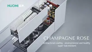 NUOMI HOME BRAND NEW CHAMPAGNE GOLD SERIES KITCHEN PULL OUR BASKET WHOLE HOUSE HARDWARE