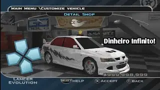 Como ter dinheiro infinito no MidnightClub 3 no PPSSPP