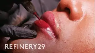 What Getting A Lip Blush Tattoo Is Really Like | Macro Beauty | Refinery29
