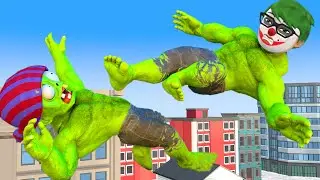 Scary teacher 3D NickHulk Joker vs Tani Harley Quinn troll Giant Zombie  Funny animation