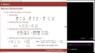 8.4(b) - 2D Arrays for Matrix Operations in C