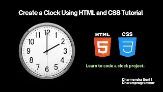 CSS Animation Clock Design Step by Step | HTML & CSS Tutorial