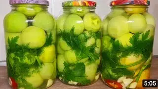 Готовлю каждый Год  Улетают ПЕРВЫМИ! Маринованные Хрустящие ЗЕЛЕНЫЕ ПОМИДОРЫ на зиму!