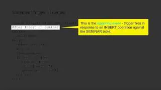 Table Constraints and Database Triggers - Part 2