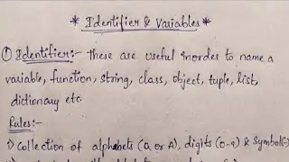 Identifier and variables || simple definitions and explanation with examples || Edu Stairs ||