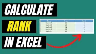 Calculate Rank in Excel (Both Ascending and Descending)
