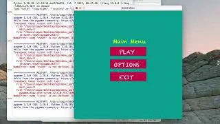 12-Create menu in pygame|create pygame menu without using library functions.