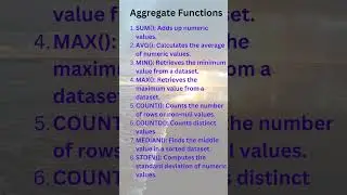 Aggregate functions 
