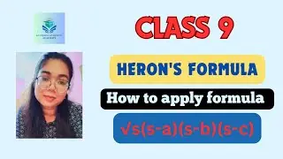 | Class 9 | Heron's Formula | #triangle #heronsformula #area #scalenetriangle #solve #learn #class9