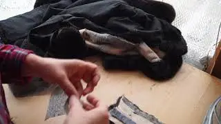 Перемещаем карман в полушубке из норки , ч  2