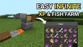 BEST INFINITE Fish & XP Farm in Minecraft Bedrock 1.21! (MCPE/Xbox/PS4/N-Switch) 