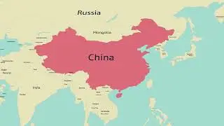 Animated map of China with borders