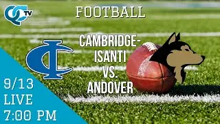 Football: Cambridge-Isanti @ Andover | Andover High School | QCTV