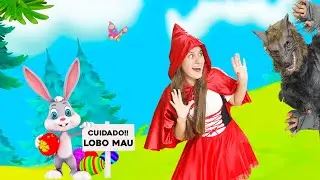 LITTLE RED Riding Hood and the BAD WOLF in a Funny Story of the EASTER Bunny with MILENINHA