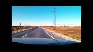 От посёлка Пурпе до реки Пурпе по трассе в таймлапсе