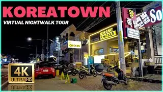 EXPLORING KOREA TOWN ANGELES CITY AT NIGHT: Virtual Walk Tour Friendship Road, Pampanga Philippines