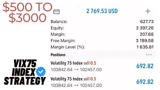 I grew $500 to $3000 with this VIX75 index strategy #howtotrade