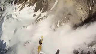 Avalanche cliff jumping | Skiing | Parachuting |