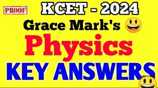 KCET Physics answer Key 2024 | Complete solutions | KCET Answer Keys | Colourful Kannada