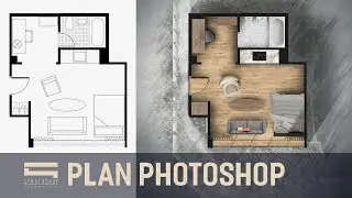 Interior Plan Rendering by Photoshop (Photoshop mặt bằng nội thất)
