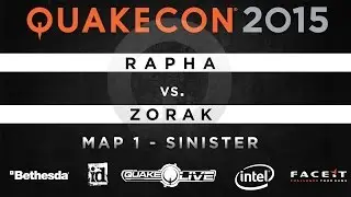 Rapha vs. Zorak - Map 1 - Sinister (QUAKECON 2015 DUEL)