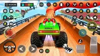 monster truck mega ramp impossible | Android gameplay || 2024