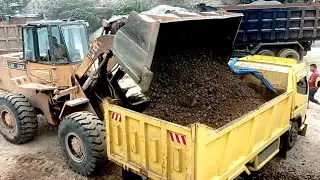 Truck construction vehicle videos |  Excavator and Bechoe loader heavy equipment