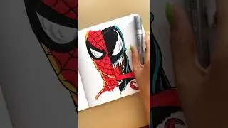 Человек Паук 2/2 🕸️🔥 #remix #spiderman #человекпаук #акрил #арт #drawing