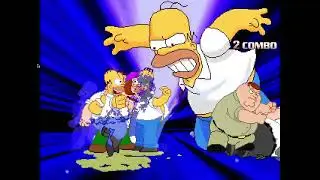 Mugen Team Homer and Peter VS Team symbiote Homer and Peter