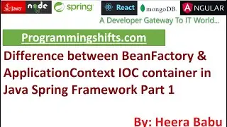 Difference Between Beanfactory and Applicationcontext in Spring Framework Part 1