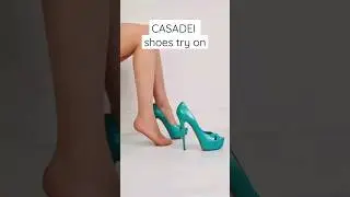 CASADEI Designer Green High Heels Shoes Haul Try On