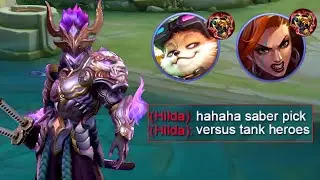 SABER NEW BUILD TO DOMINATE TANKY HEROES IN THIS SEASON!! (pls try)👍