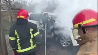 Рятувальники ліквідували пожежу в автомобілі