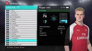 PES 2018 Data pack 1 | Arsenal New Players Faces