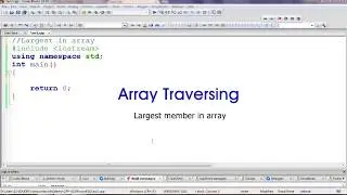 C++ - Finding the Largest Number in an Array