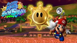 Super Mario Sunshine (GC) [4K] - Sirena Beach - All Shines (No Damage)