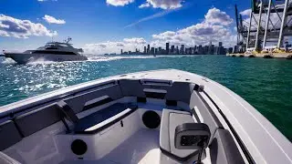 Give Me Some Chop ! A Tsunami  Came ! Sea Pro 29 Sea Trial (Miami Boat Show 2024)