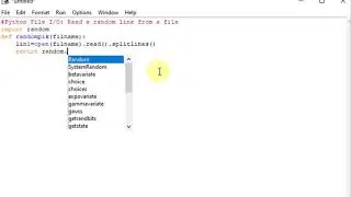 Python File I/O: Read a random line from a file