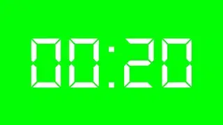 Timer 20 Second No Copyright - White Green Screen