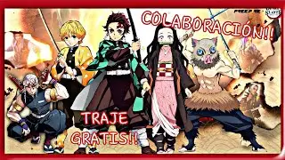 TODO SOBRE LA COLABORACIÓN DE FREE FIRE X DEMON SLAYER *TRAJES GRATIS* | Aromi Games