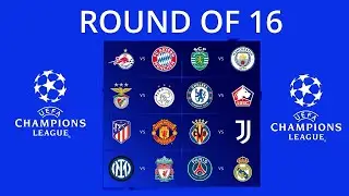 2021/22 UEFA CHAMPIONS LEAGUE ROUND OF 16 DRAW (TAKE TWO) - FACTUAL ANIMATION