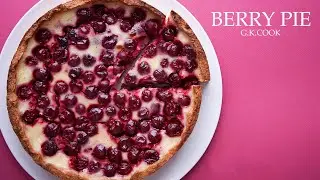 Пирог ягодный со сметанной заливкой | Нежный вкус с кислинкой | Berry pie | ASMR