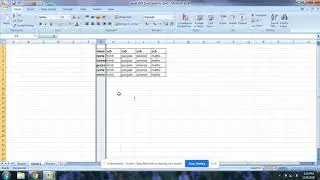 ms excel 2007 hide row, column and sheet