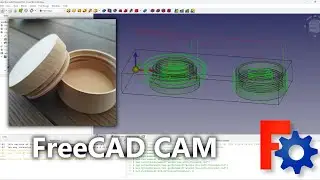 Making a Threaded lid round box || FreeCAD CAD & CAM (CAM Workbench)