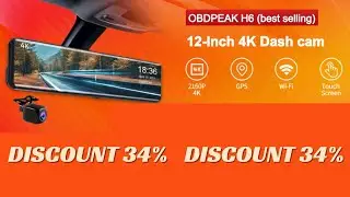 H8 UHD 2160P 4K DashCam Rearview Mirror IMX415 WIFI Car DVR 2K Video Recorder GPS Track Auto Registr
