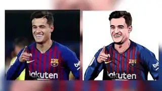 Photoshop Vector X Vexel - Philippe Coutinho (Time Lapse) (Speed Art)