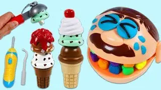 Dentist Visit After Feeding Mr. Play Doh Head Ice Cream!