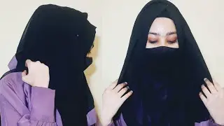 Easy and comfortable Full coverage chiffon Hijab style | Niqab tutorial | Hijab Blogger
