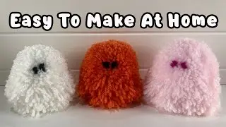 How To Make A Pom Pom Ghost -  Halloween Craft