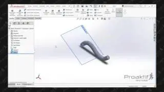 SolidWorks Parça   38  Süpürerek Katı Oluşturma Komutu